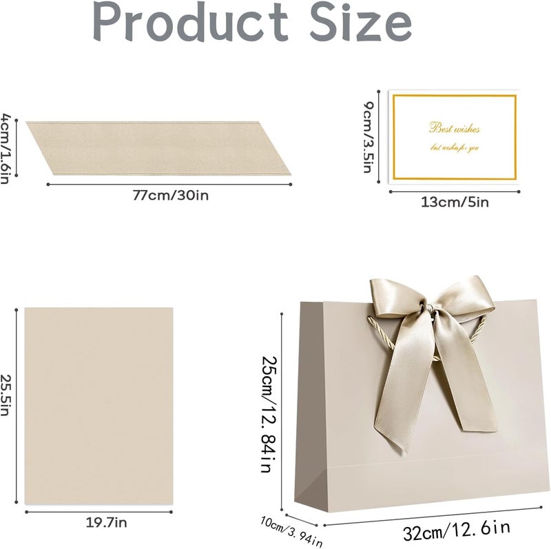 JMANNI Gift Bag, 1PCS Gift Bags Large with Ribbon and 1 Greeting Cards 2 Tissue Paper, Portable Paper Gift Bag with Handles, Birthday Gift Bags,Present Bags for Wedding Party Mothers Day - Image 2